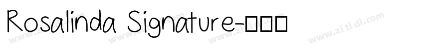 Rosalinda Signature字体转换